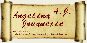Angelina Jovanetić vizit kartica